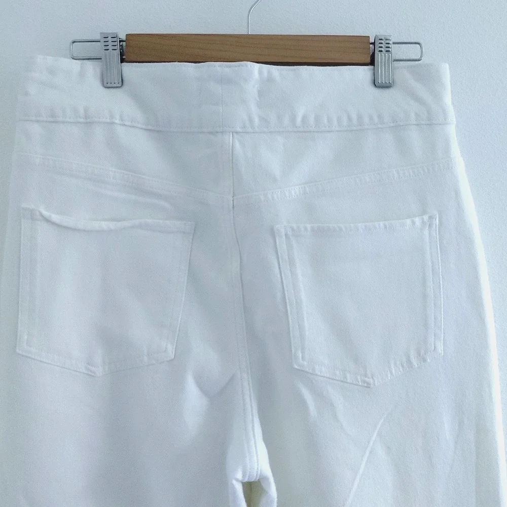 Ryegrass Jeans White Womens High Rise Super Flare Size 12 NEW Boho Coastal Chic - Picture 5 of 12